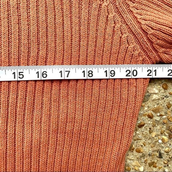 Woolrich Winter Melon Ribbed Quarter Zip Sweater L - Picture 4 of 11